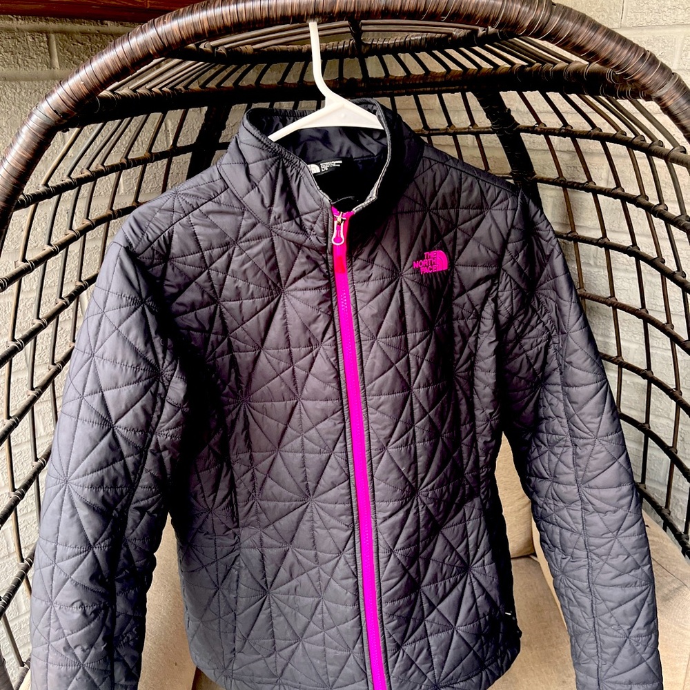 North face women’s coat black and pink